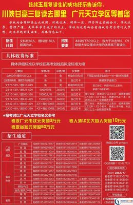 广元天立国际学校中专生复读高中多少钱
